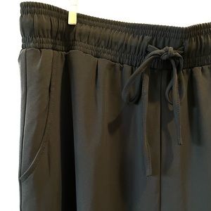 Brand New MELLODAY Drawstring Black Pants Pockets Elastic Waist Size L